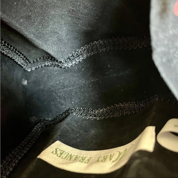 Mary Frances Red Black Beaded Embellished Hardshell Purse Artsy Southwestern - Picture 13 of 16